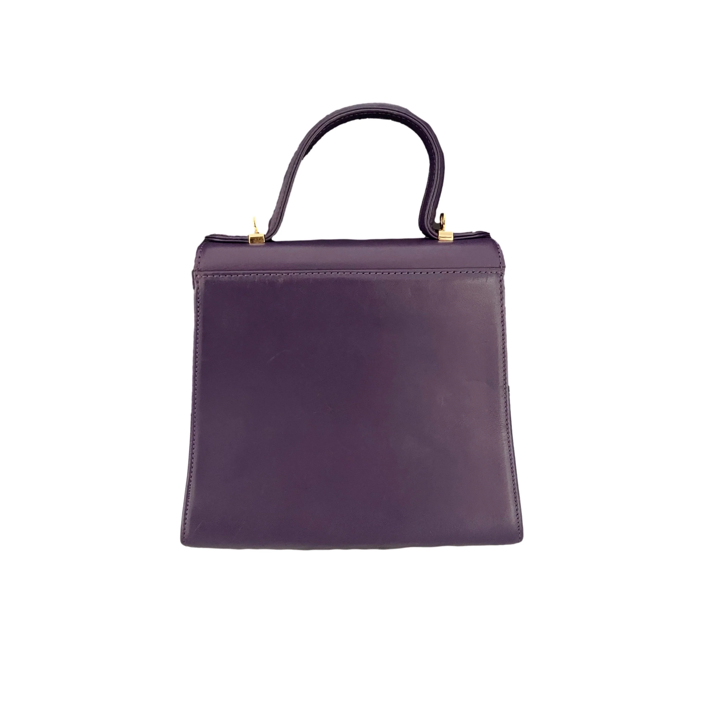 Versace Purple Studded Top Handle - Image 2