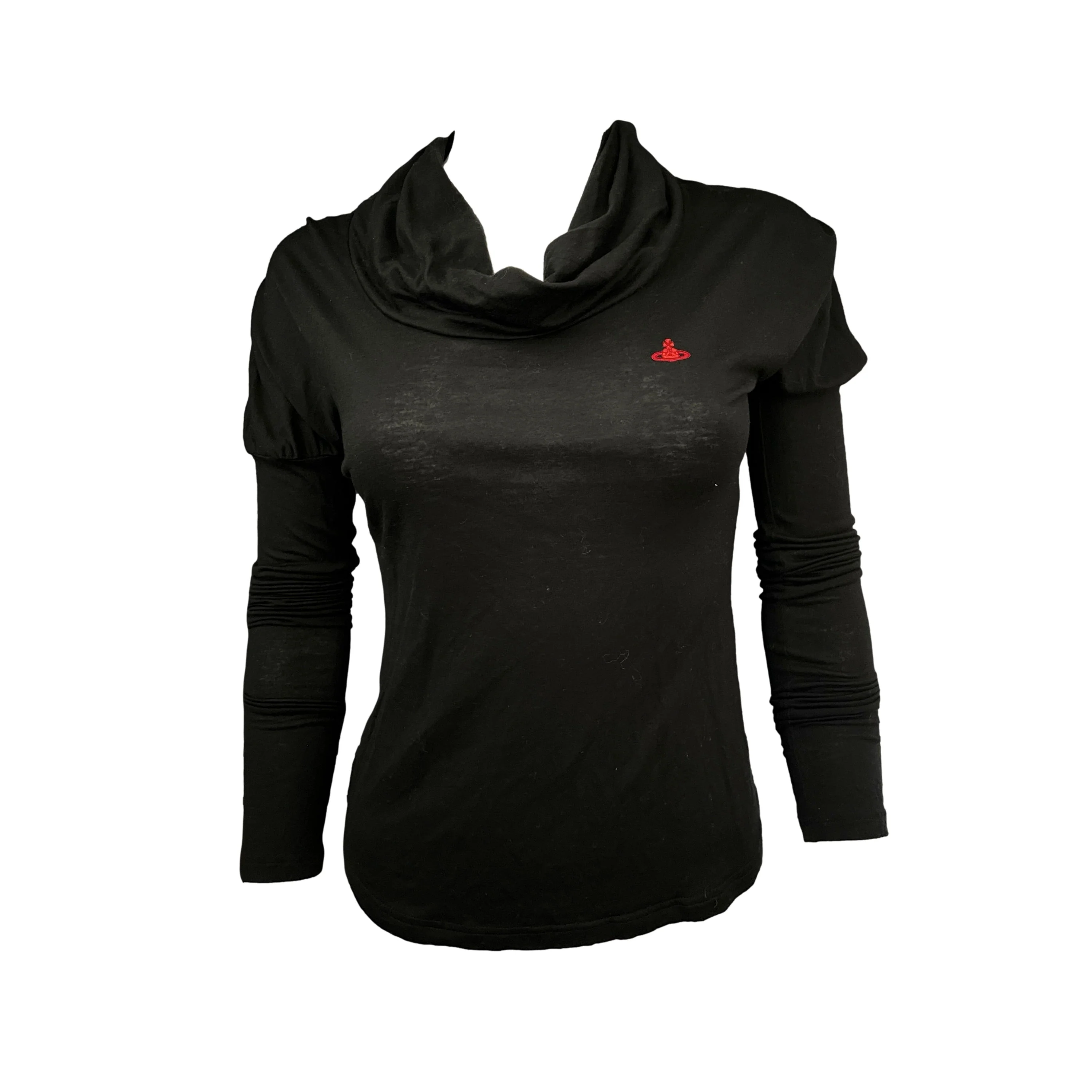 Vivienne Westwood Black Cowl Neck Long Sleeve