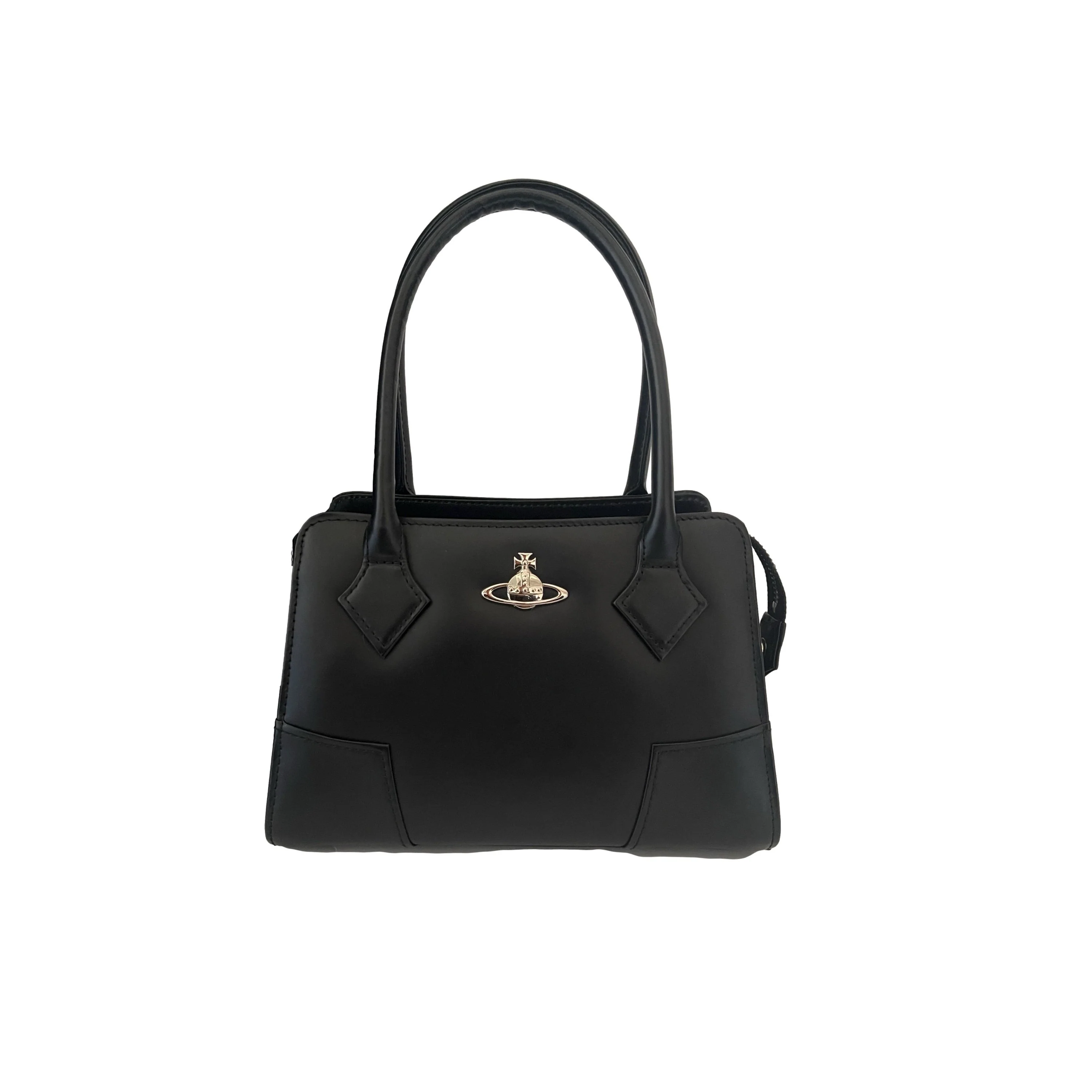 Vivienne Westwood Black Leather Mini Top Handle