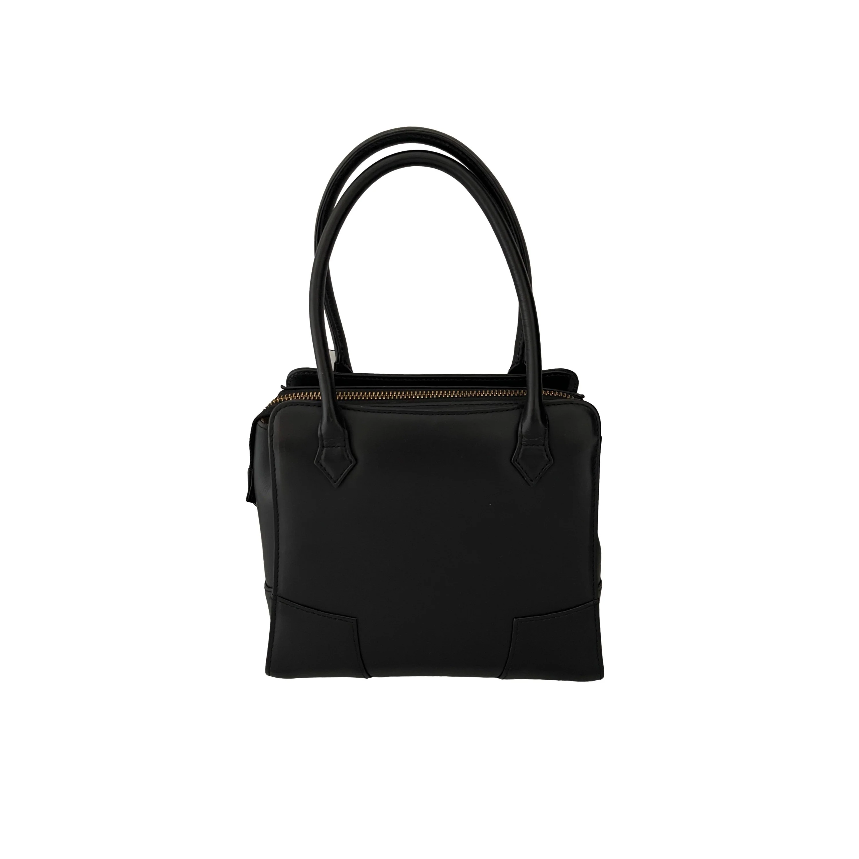 Vivienne Westwood Black Leather Top Handle Bag - Image 2