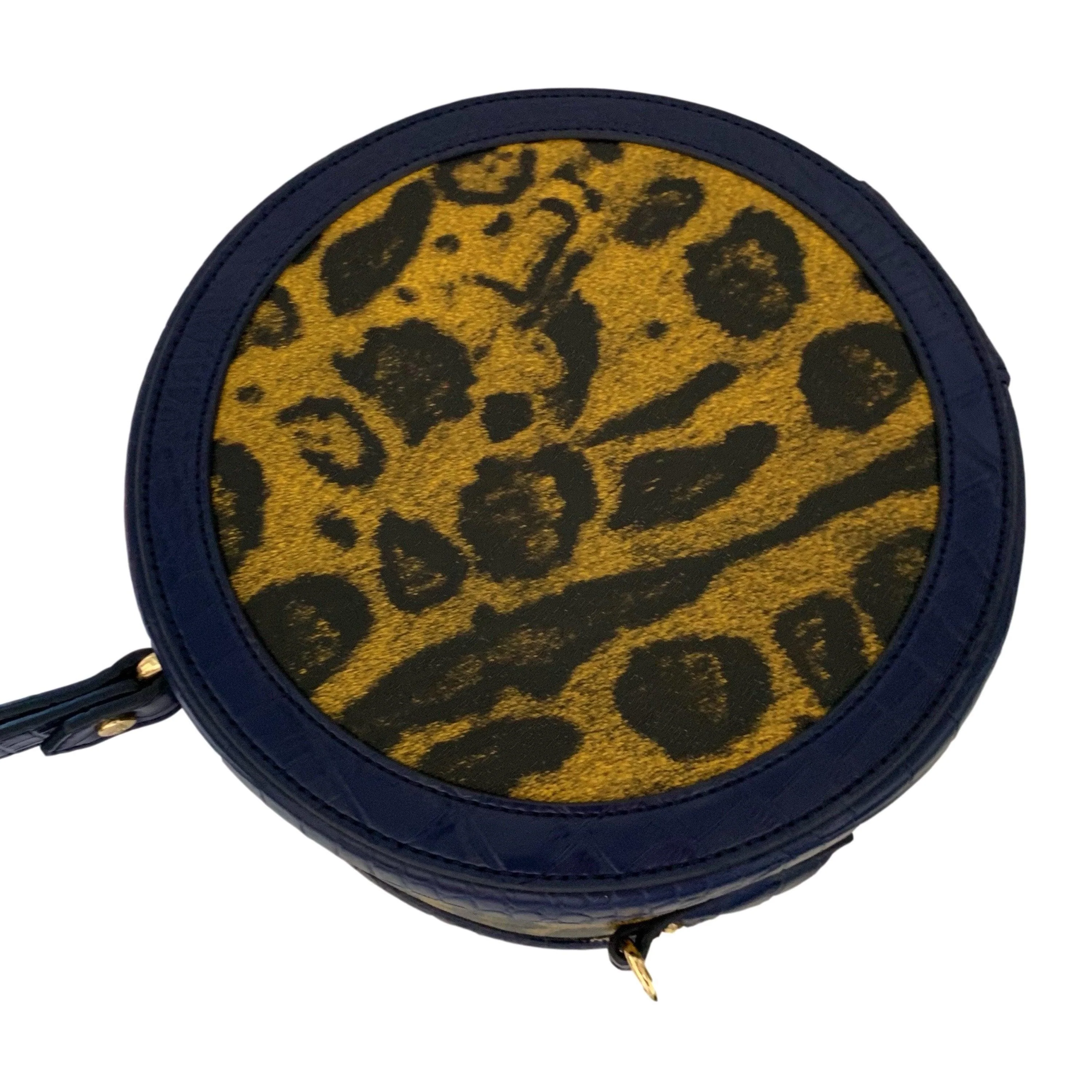 Vivienne Westwood Blue Cheetah Logo Crossbody Bag - Image 3