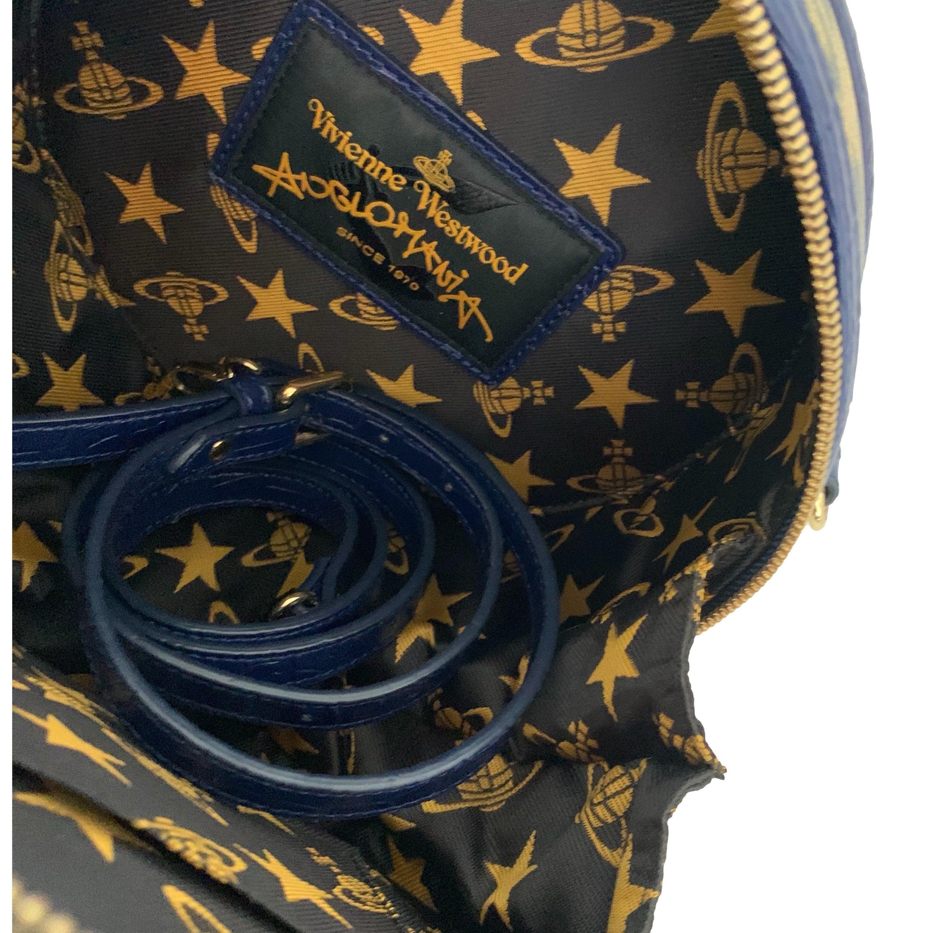 Vivienne Westwood Blue Cheetah Logo Crossbody Bag - Image 4