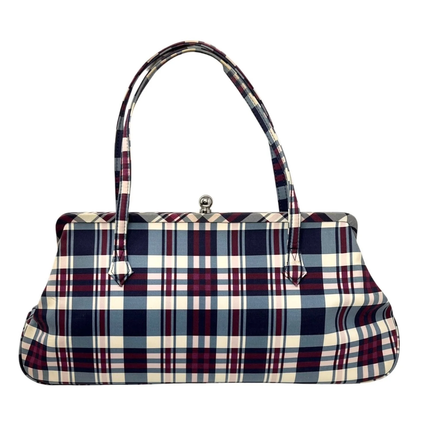 Vivienne Westwood Blue + Red Plaid Kisslock Bag - Image 2