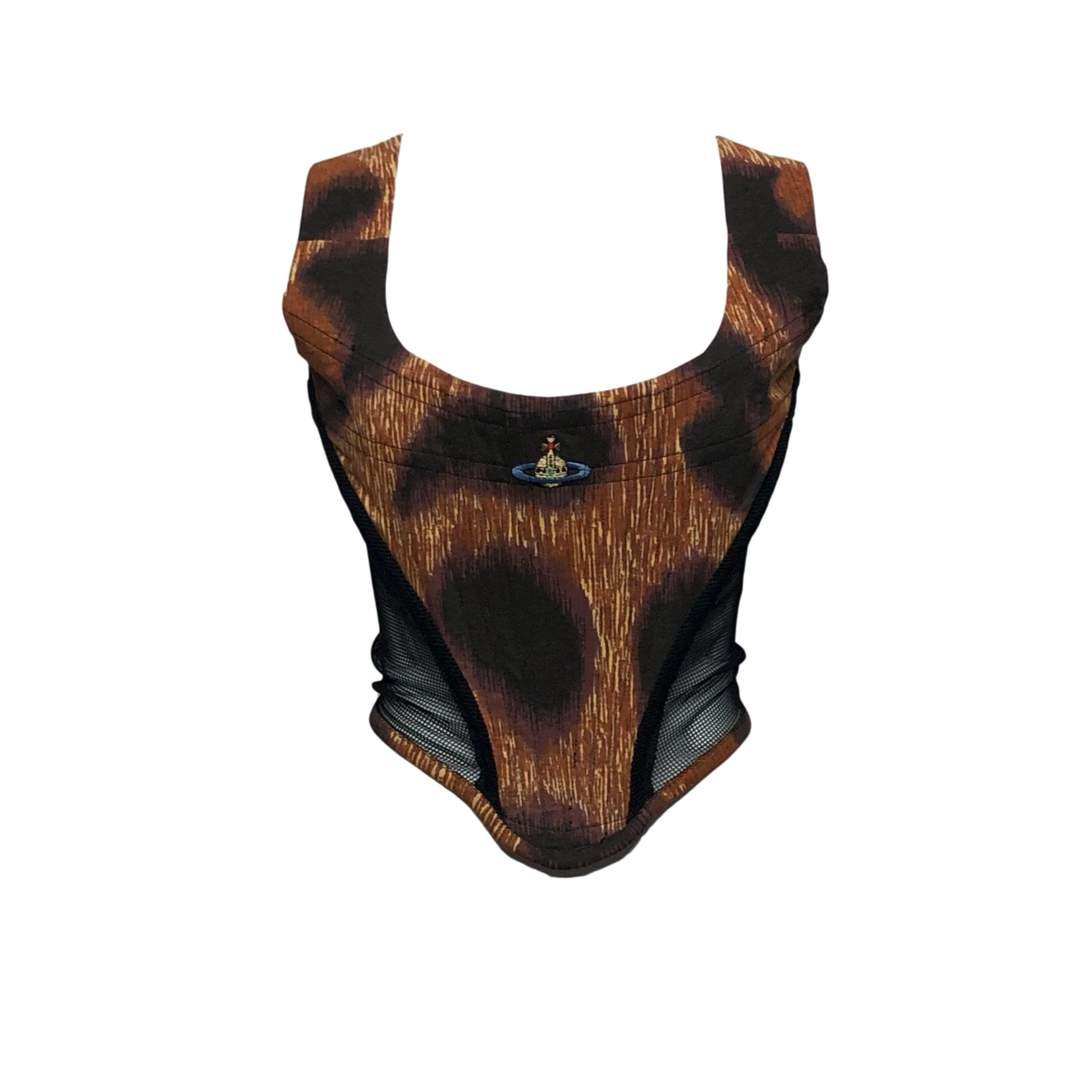 Vivienne Westwood Cheetah Logo Corset