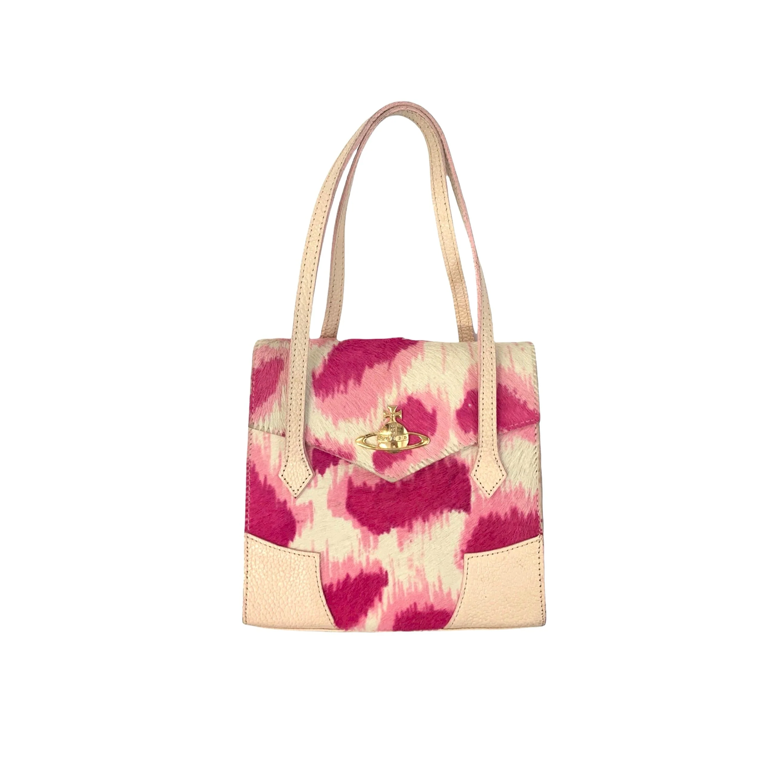 Vivienne Westwood Hot Pink Calf Hair Top Handle