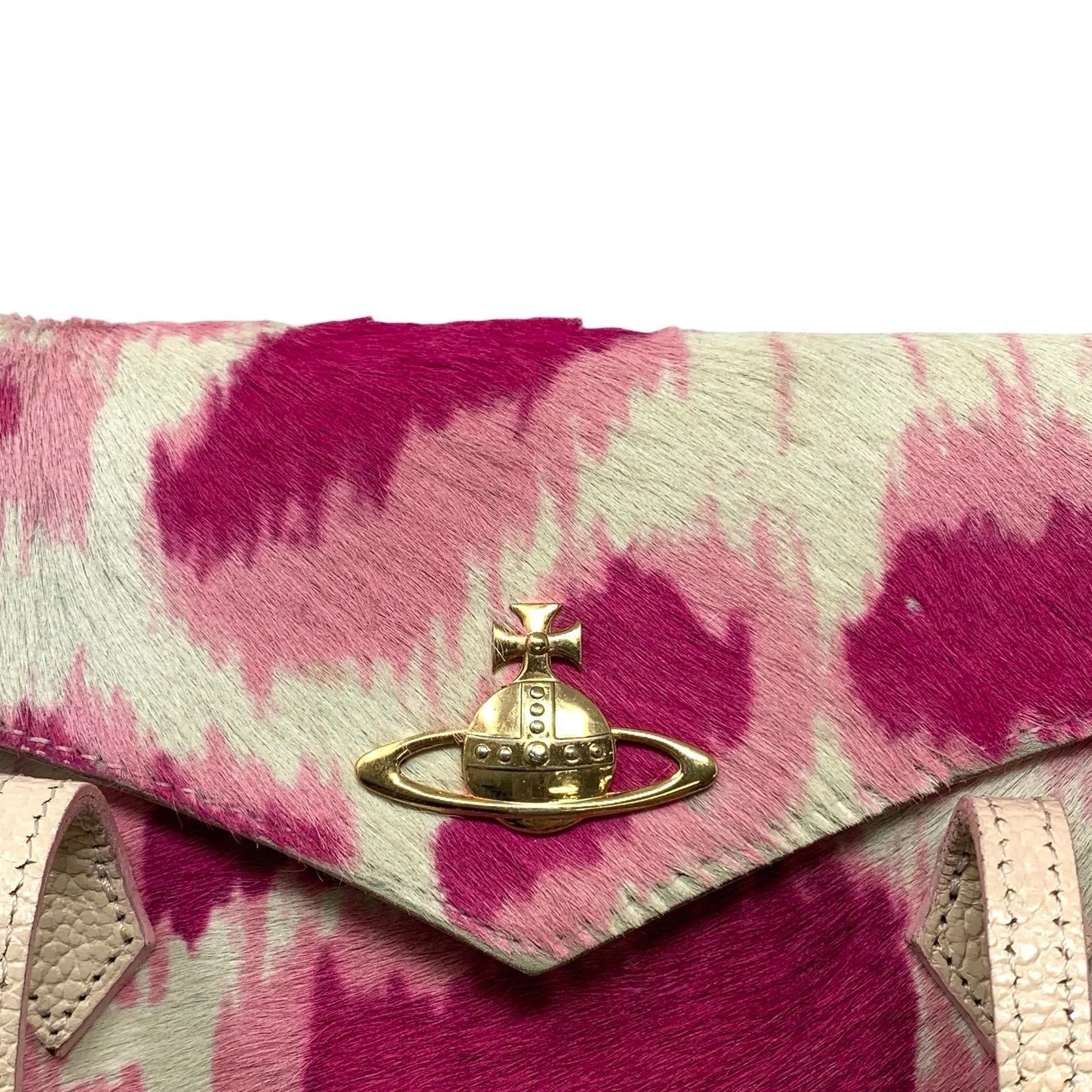 Vivienne Westwood Hot Pink Calf Hair Top Handle - Image 3