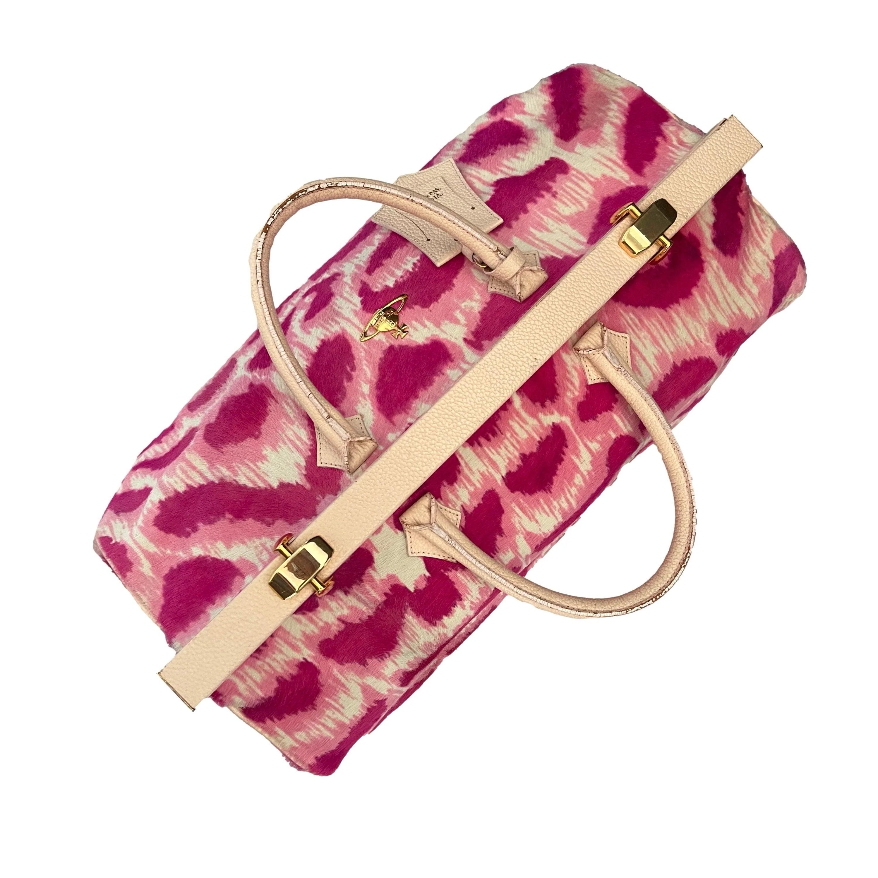 Vivienne Westwood Hot Pink Calf Hair Weekender - Image 6