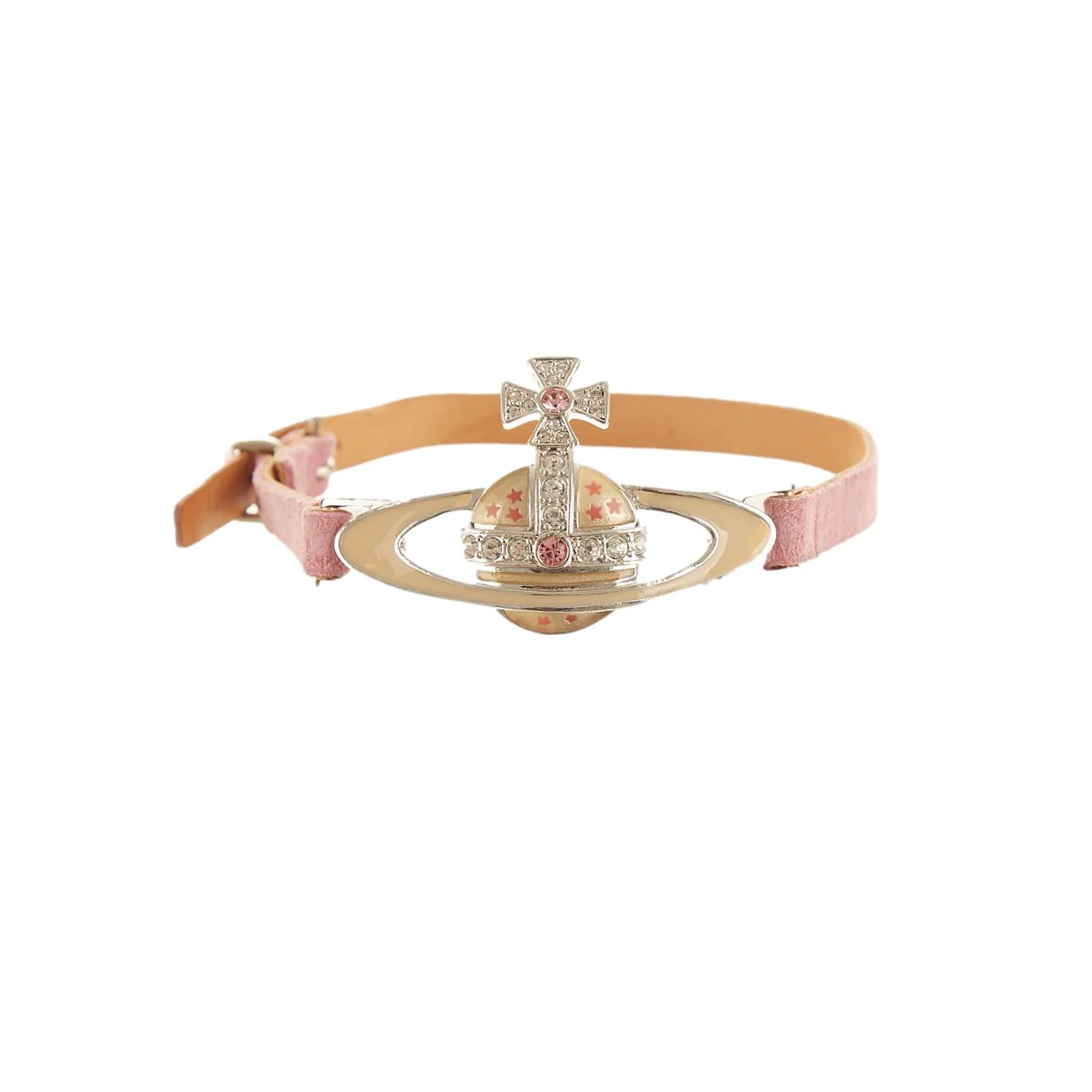 Vivienne Westwood Pink Rhinestone Orb Choker