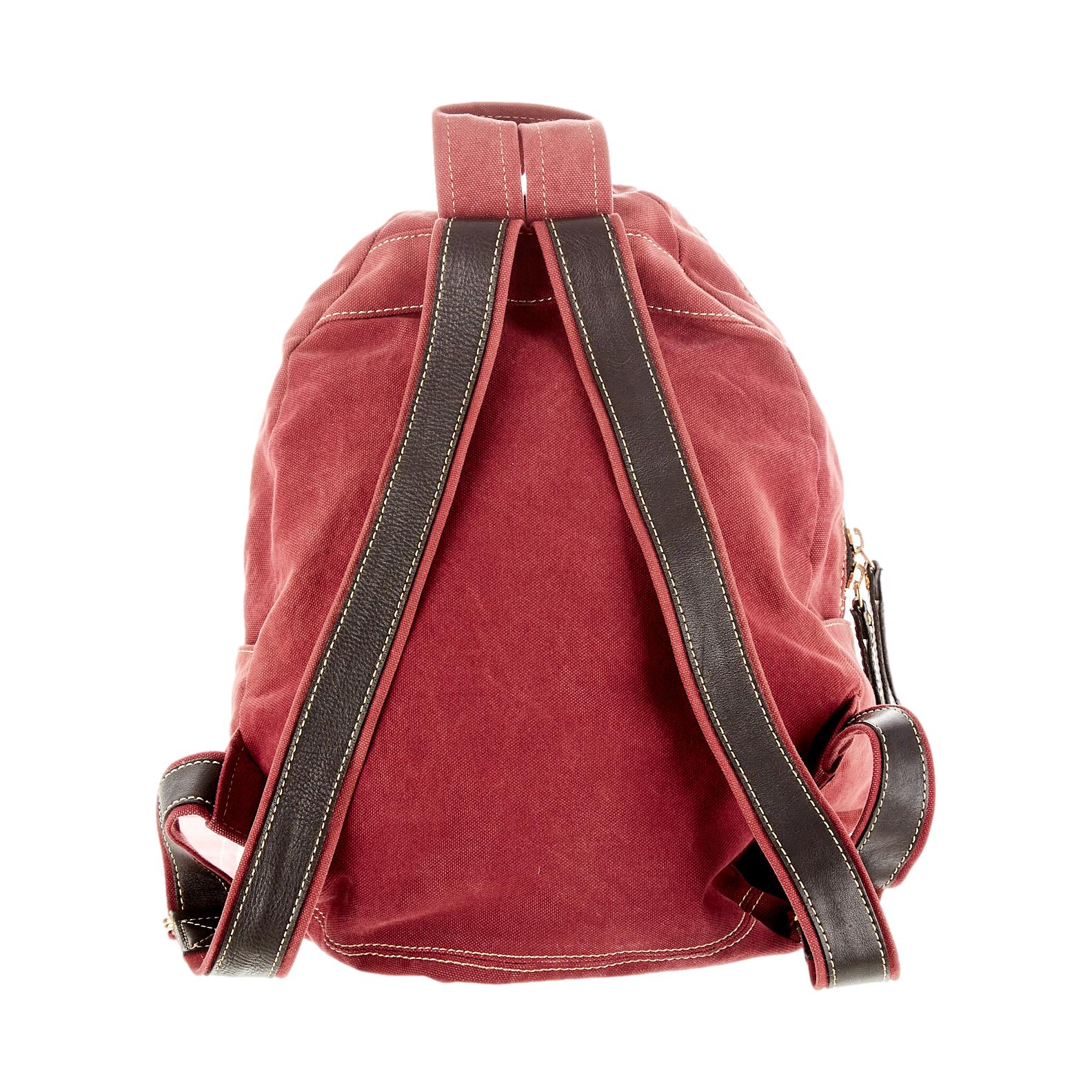 Vivienne Westwood Red Canvas Logo Backpack - Image 2
