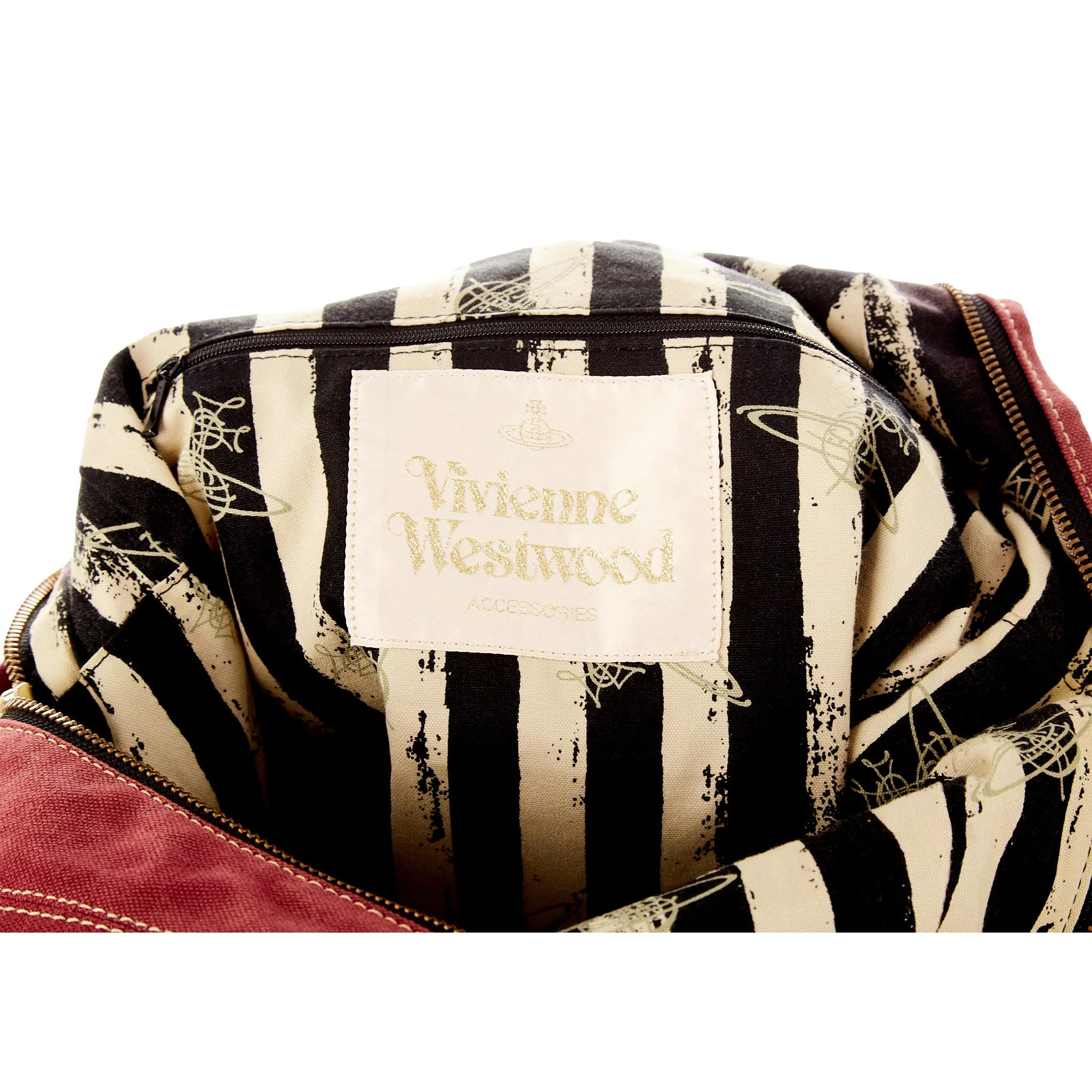 Vivienne Westwood Red Canvas Logo Backpack - Image 4