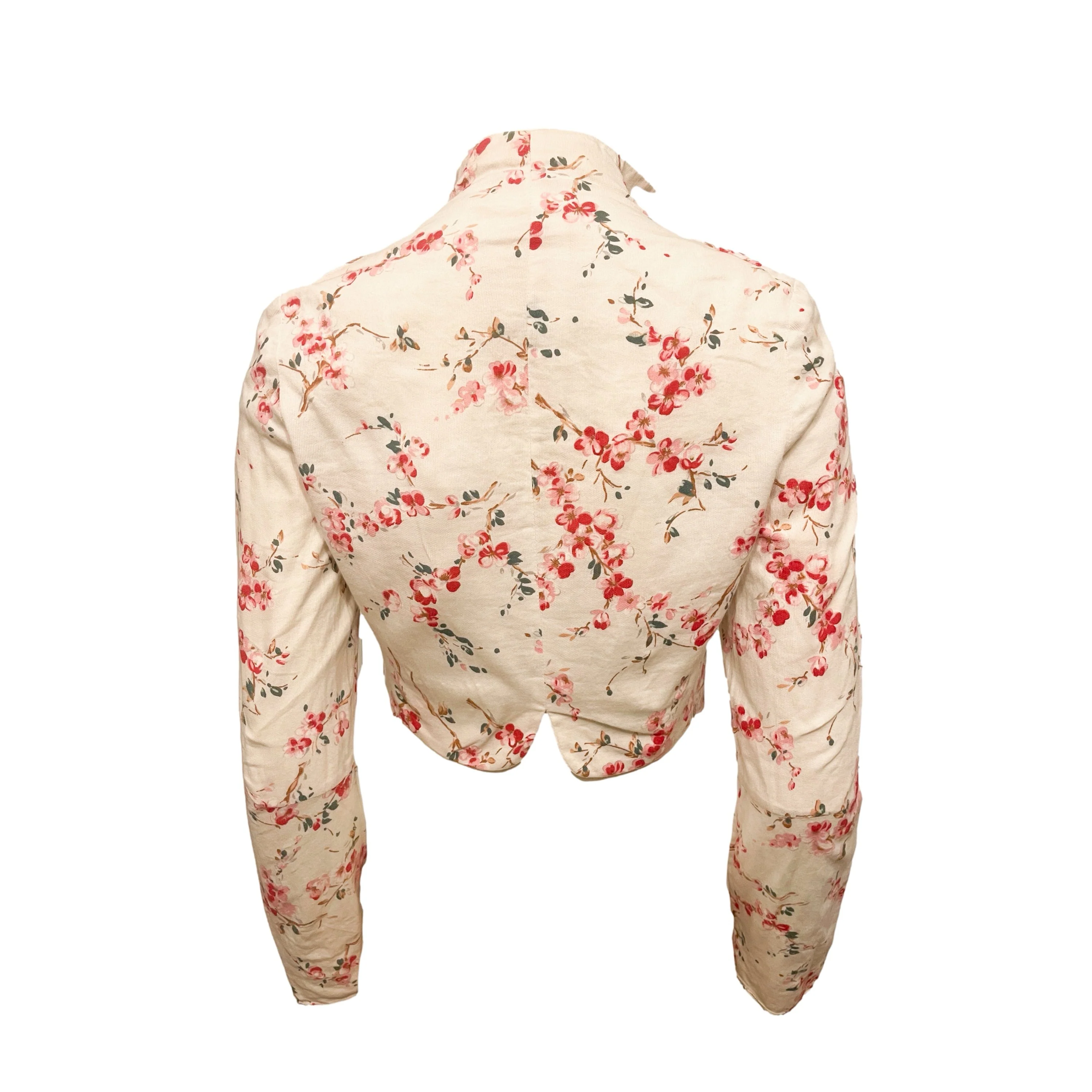 Vivienne Westwood White Floral Crop Jacket - Image 2
