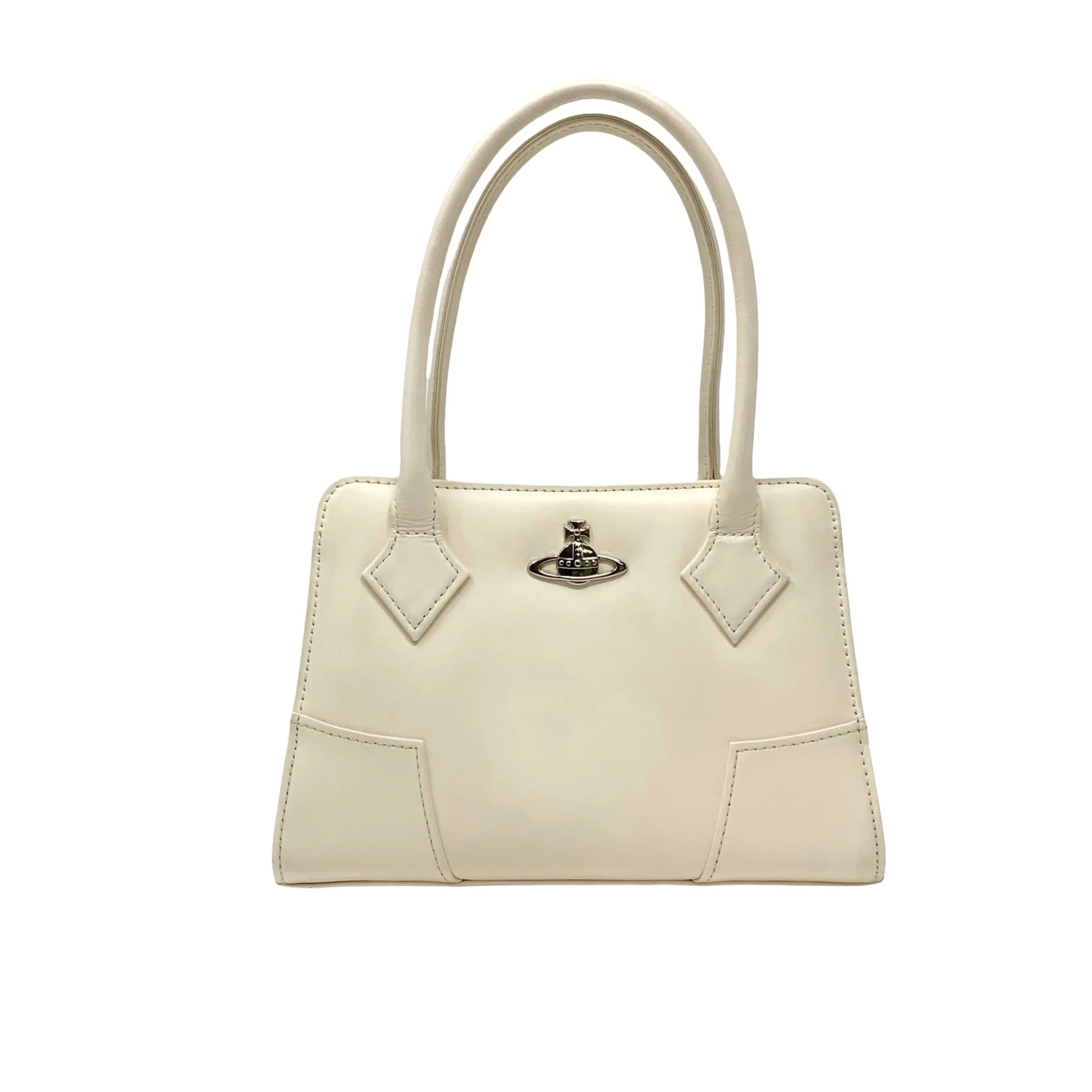 Vivienne Westwood White Logo Top Handle