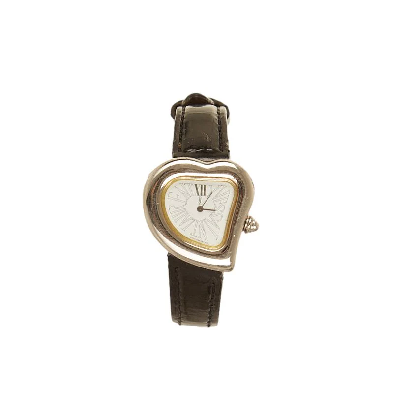 YSL Black Leather Watch