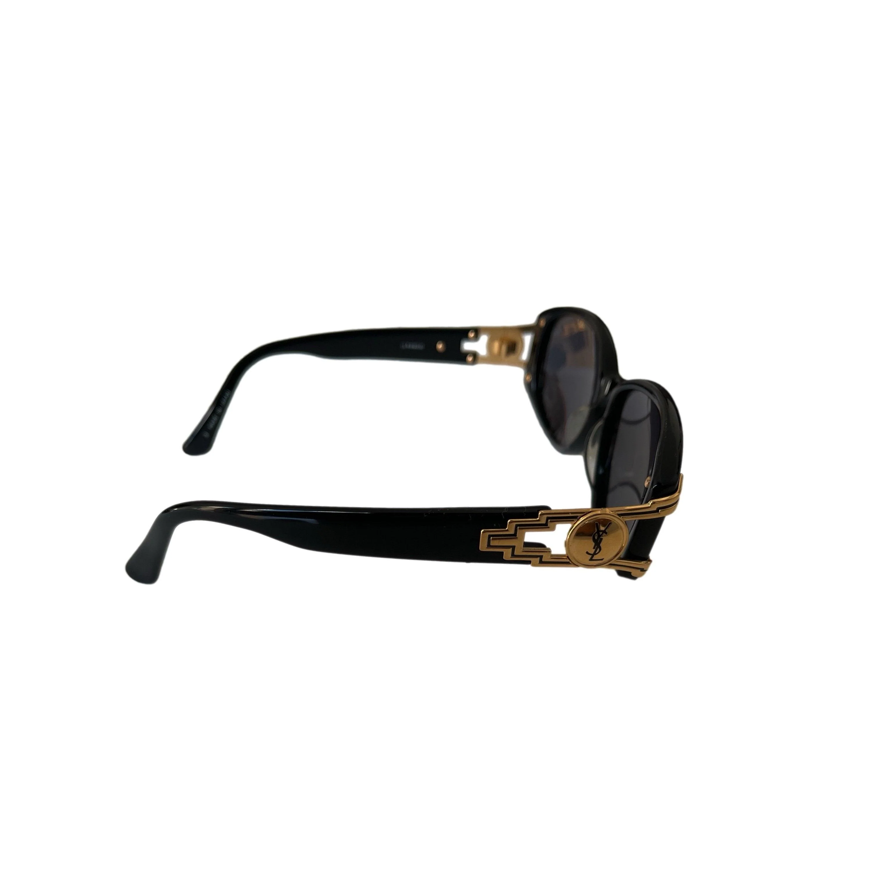 YSL Black Logo Sunglasses - Image 3