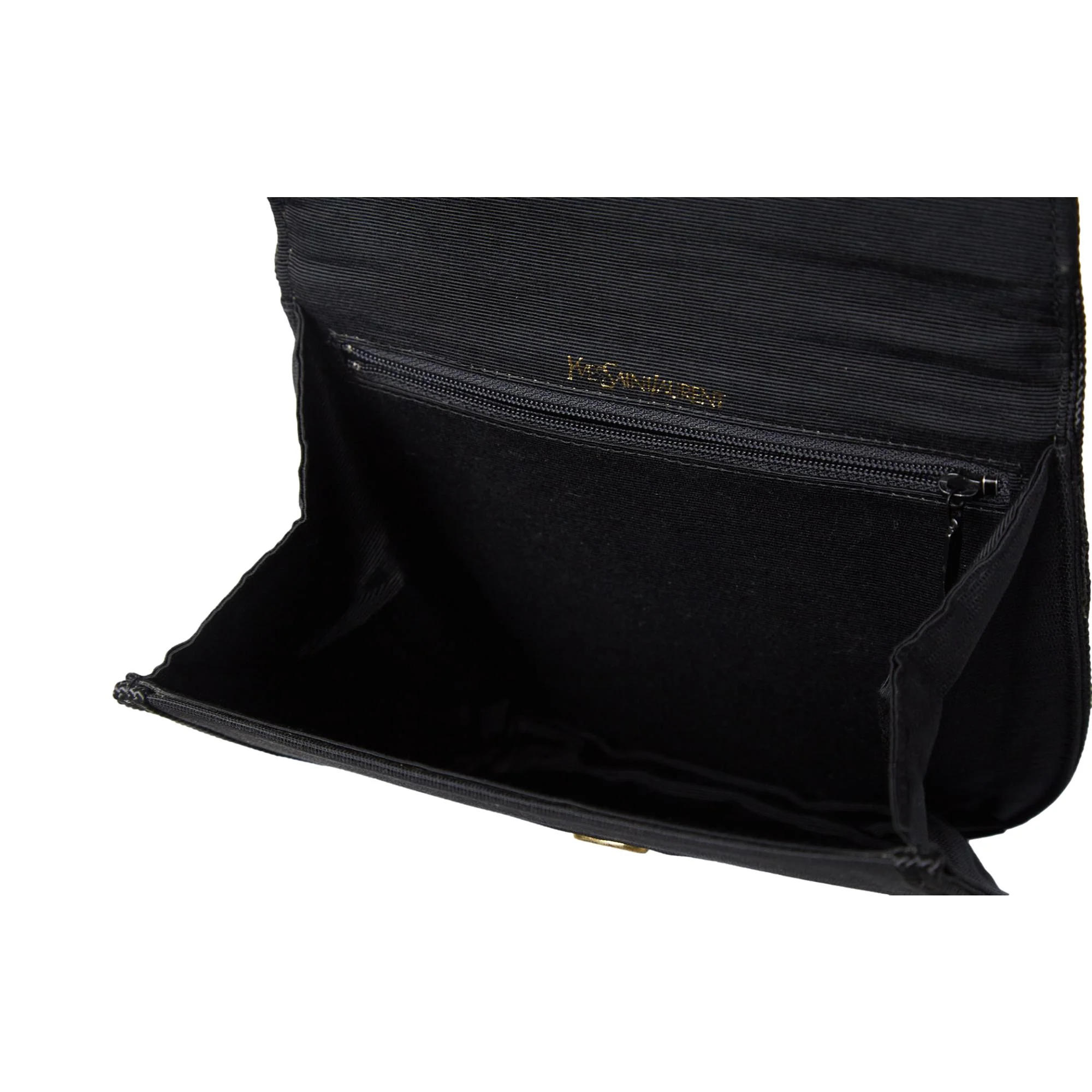YSL Black Ribbed Tassel Bag - Image 3