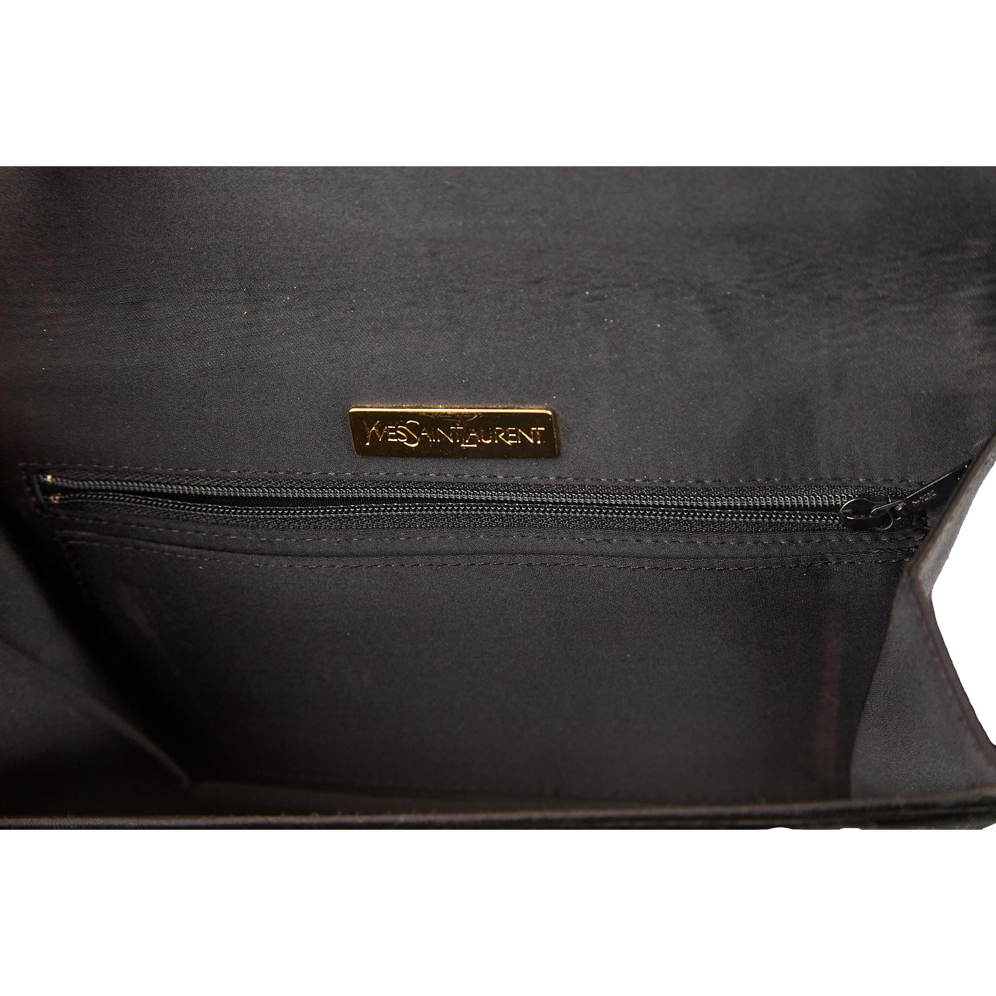 YSL Black Velvet Clutch - Image 4