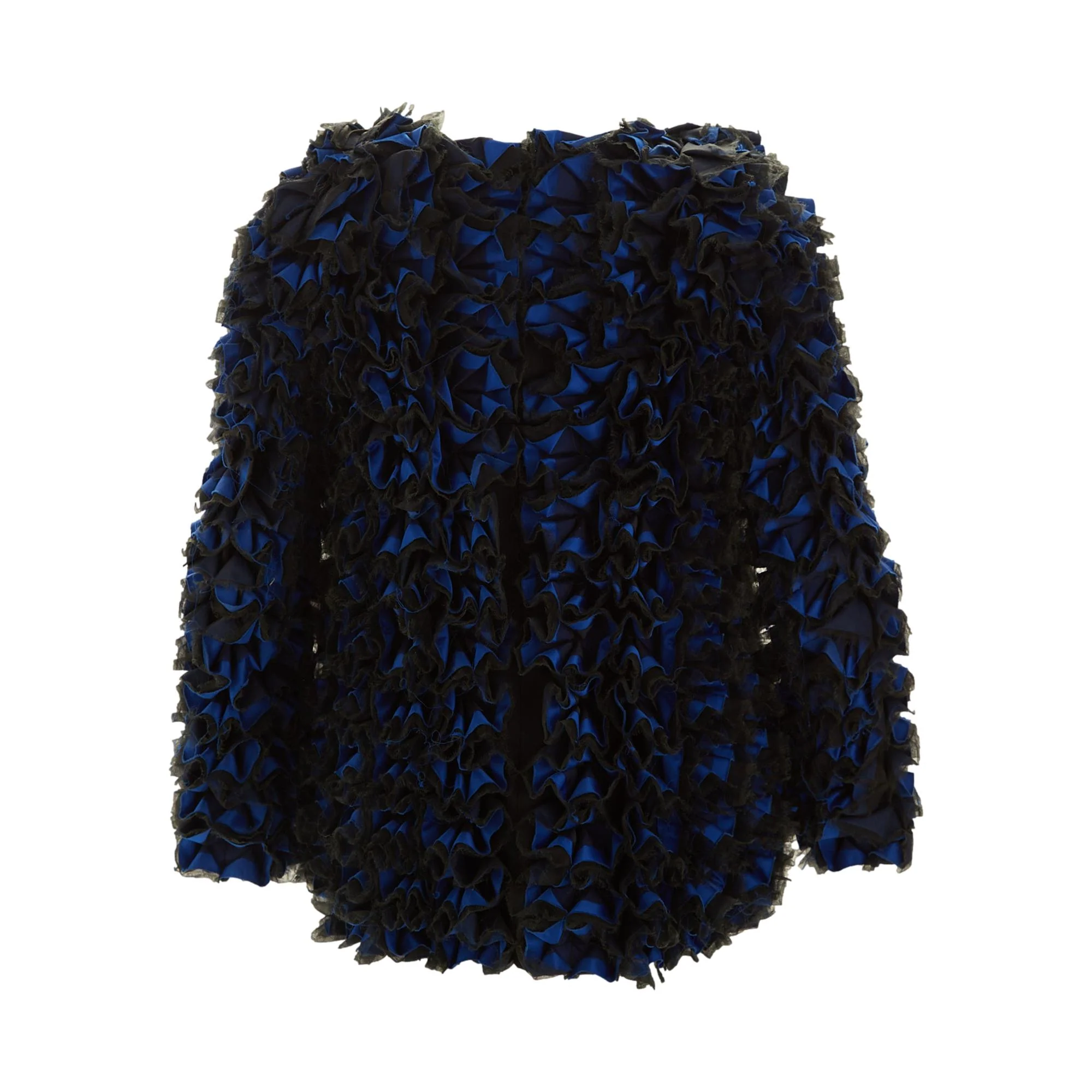 YSL Blue and Black Ruffle Top - Image 3