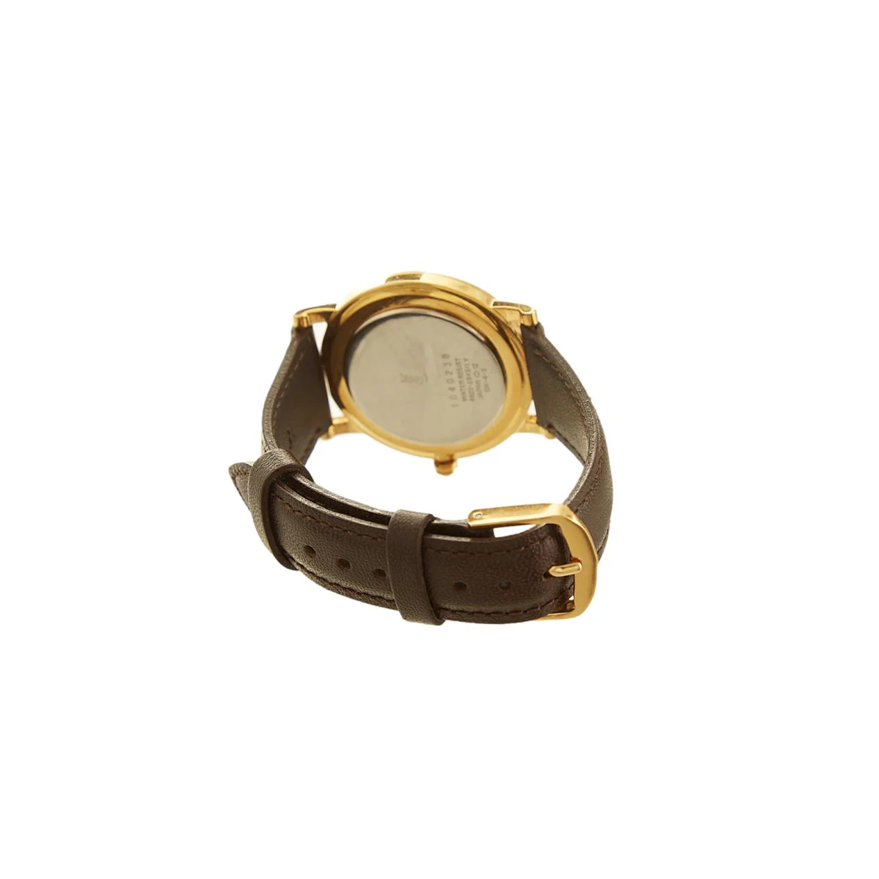 YSL Brown Leather Logo Watch - Image 2