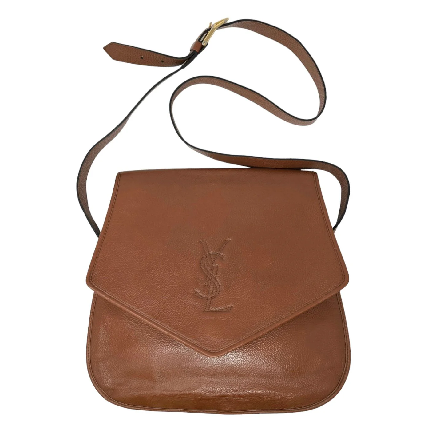 YSL Brown Logo Crossbody