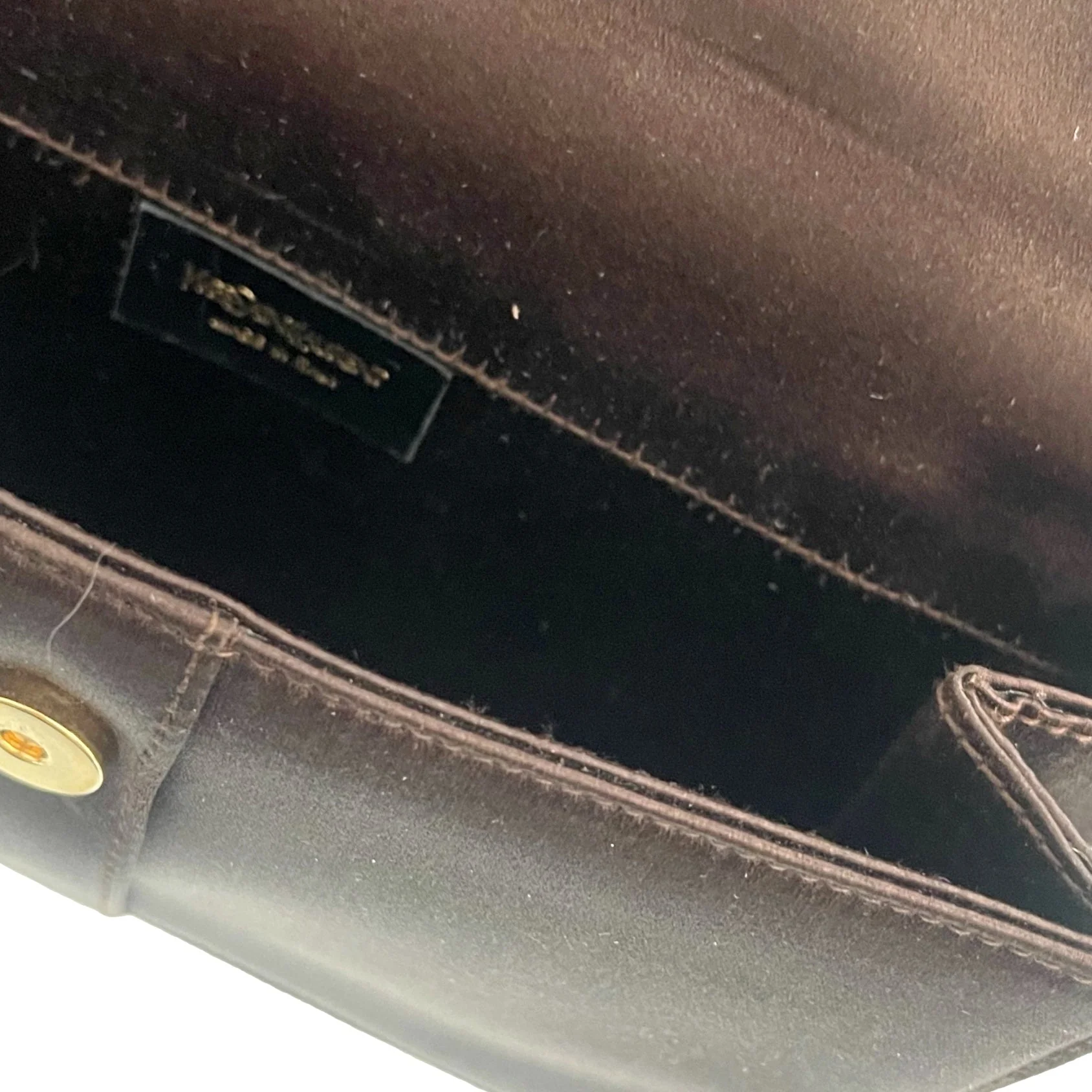 YSL Brown Mini Top Handle Bag - Image 3