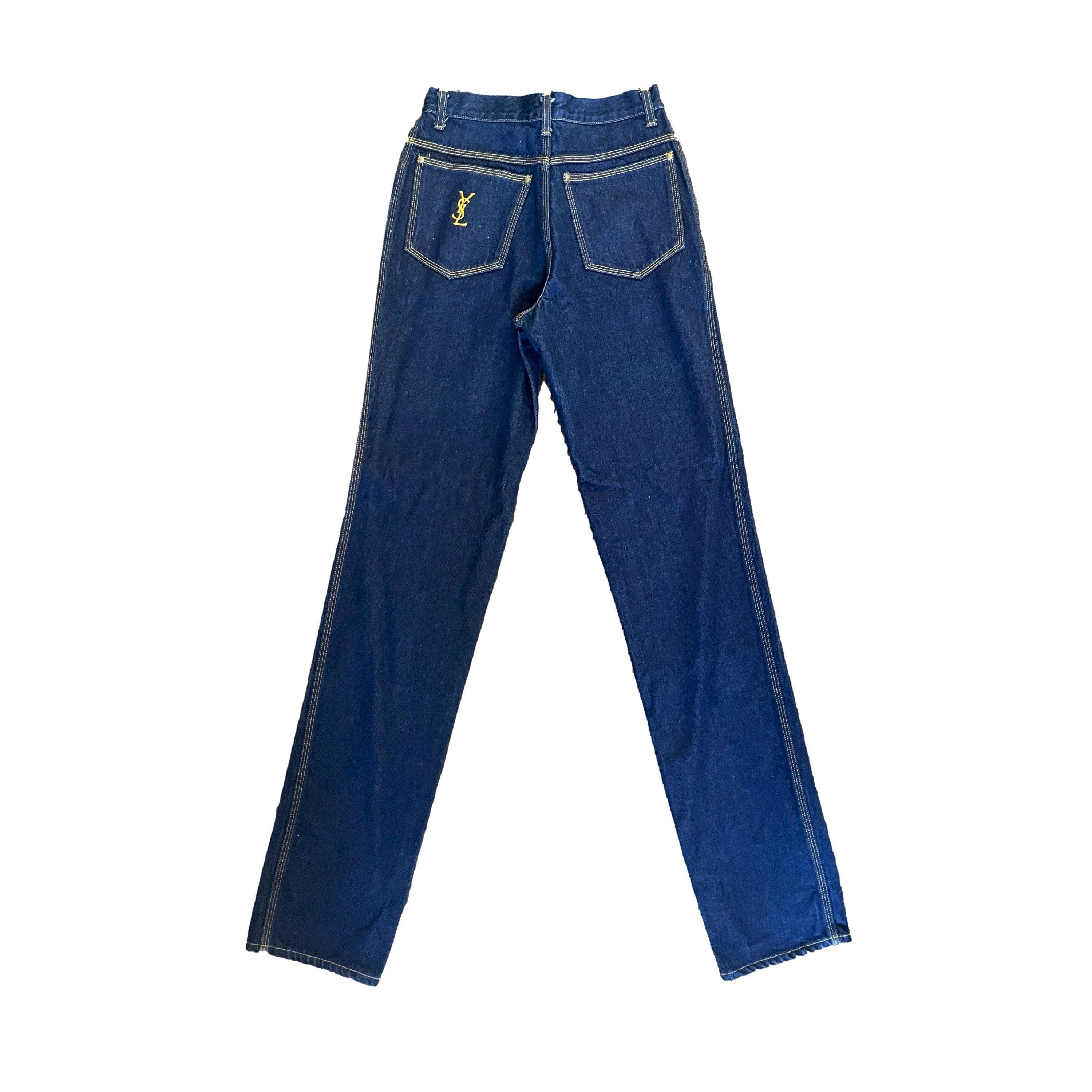 YSL Denim Logo Pocket Jeans