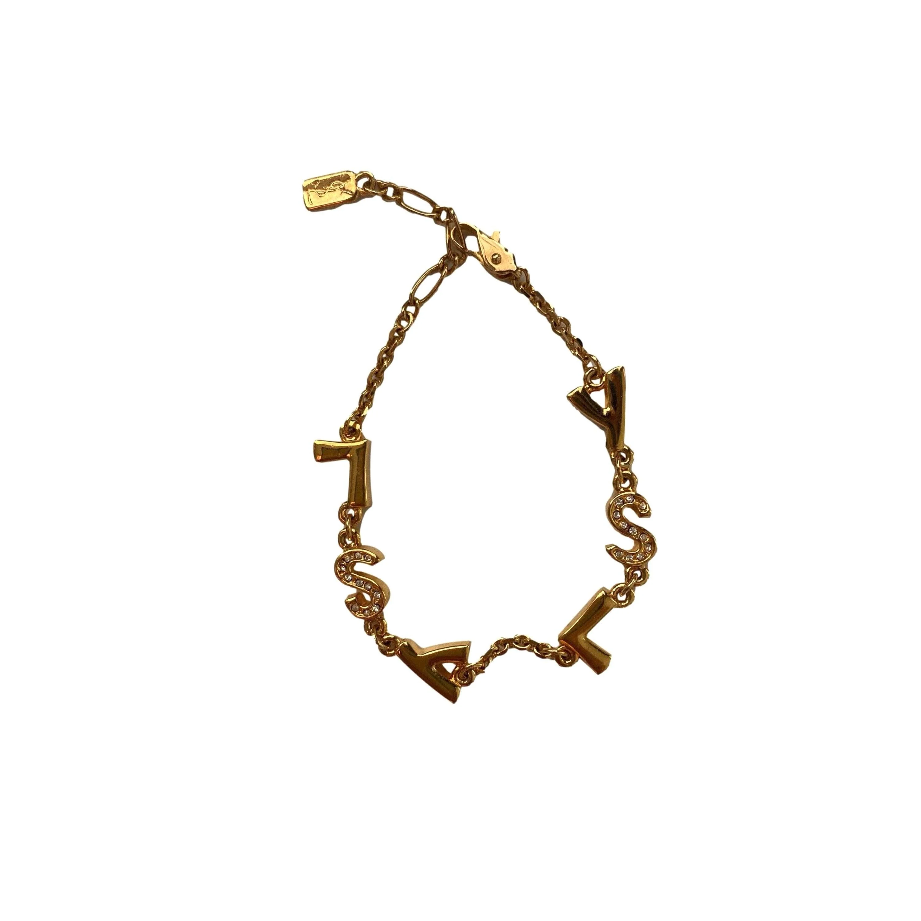 YSL Gold Logo Bracelet