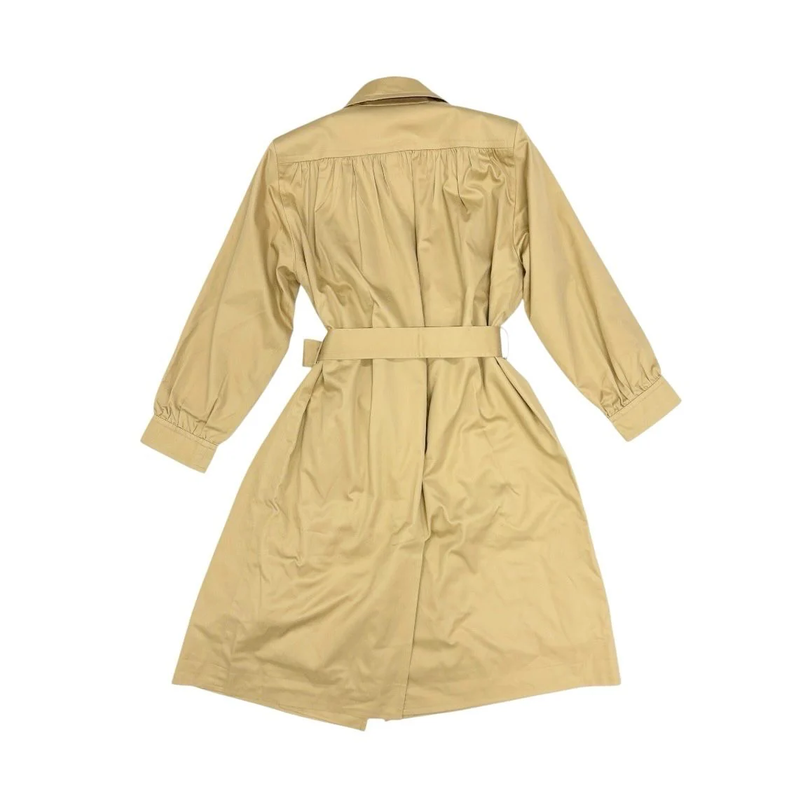 YSL Khaki Logo Button Trench Coat - Image 2