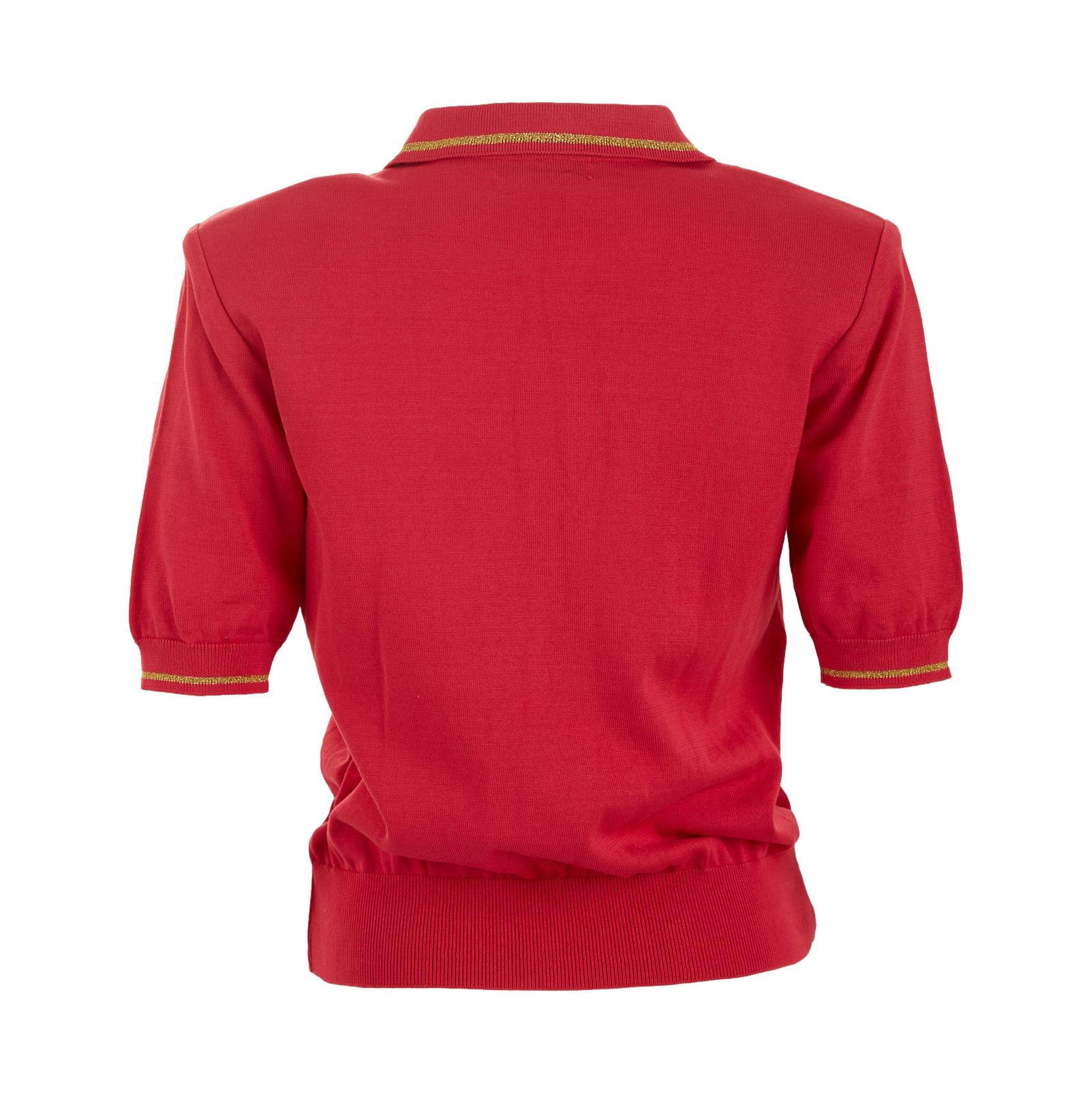 YSL Pink Logo Polo Top - Image 2