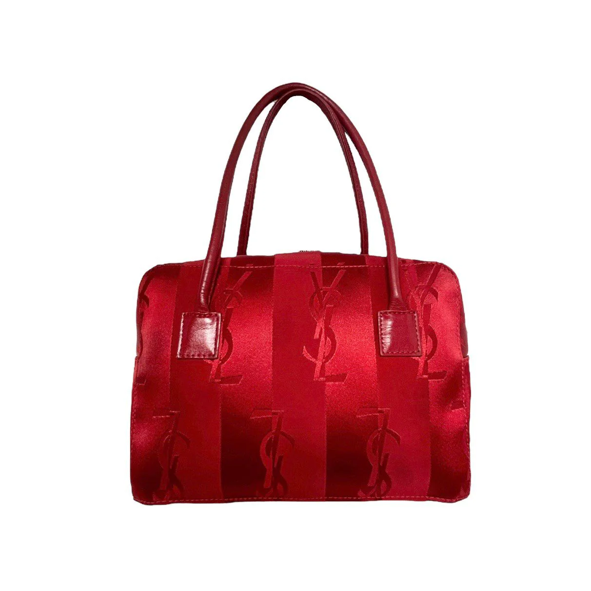 YSL Red Nylon Logo Bag - Image 2