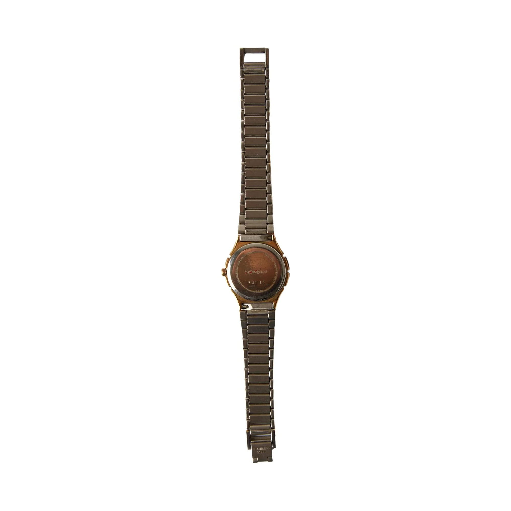 YSL Silver + Gold Striped Navy Watch 3 - Image 2