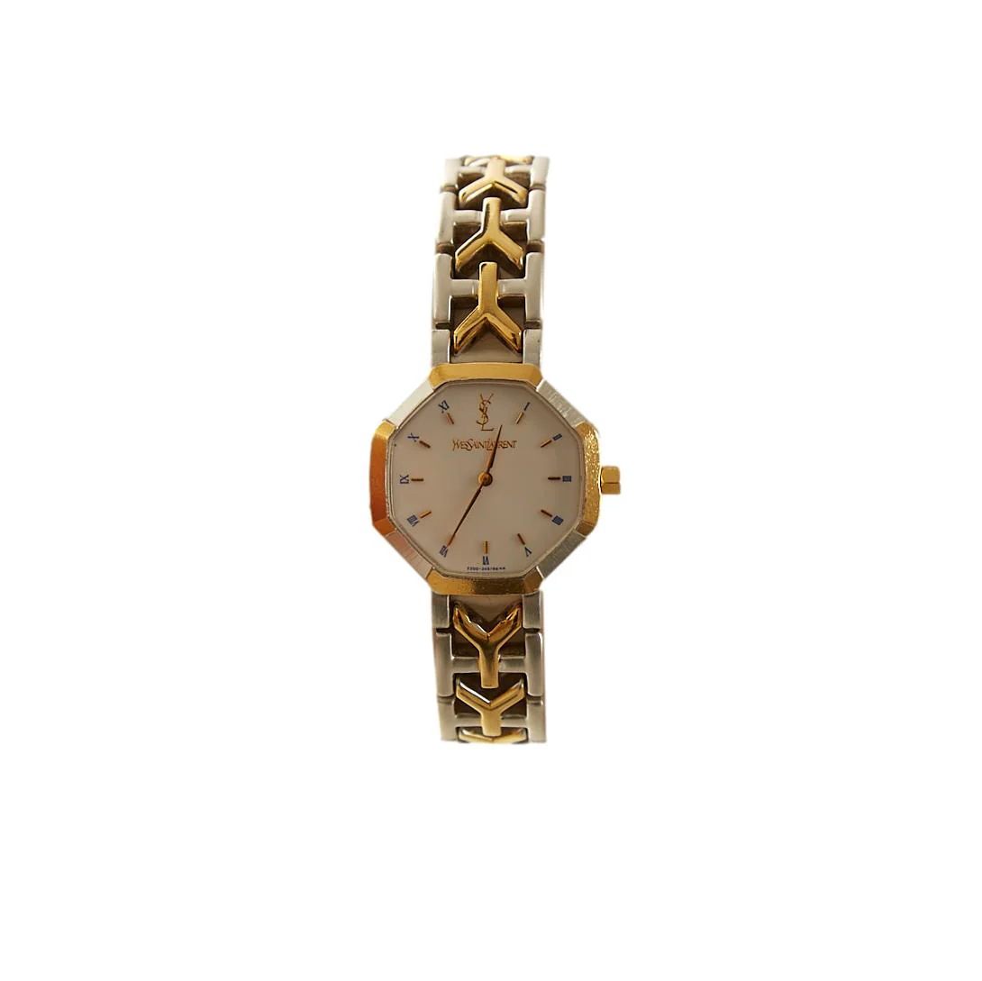 YSL Silver Logo Band Watch