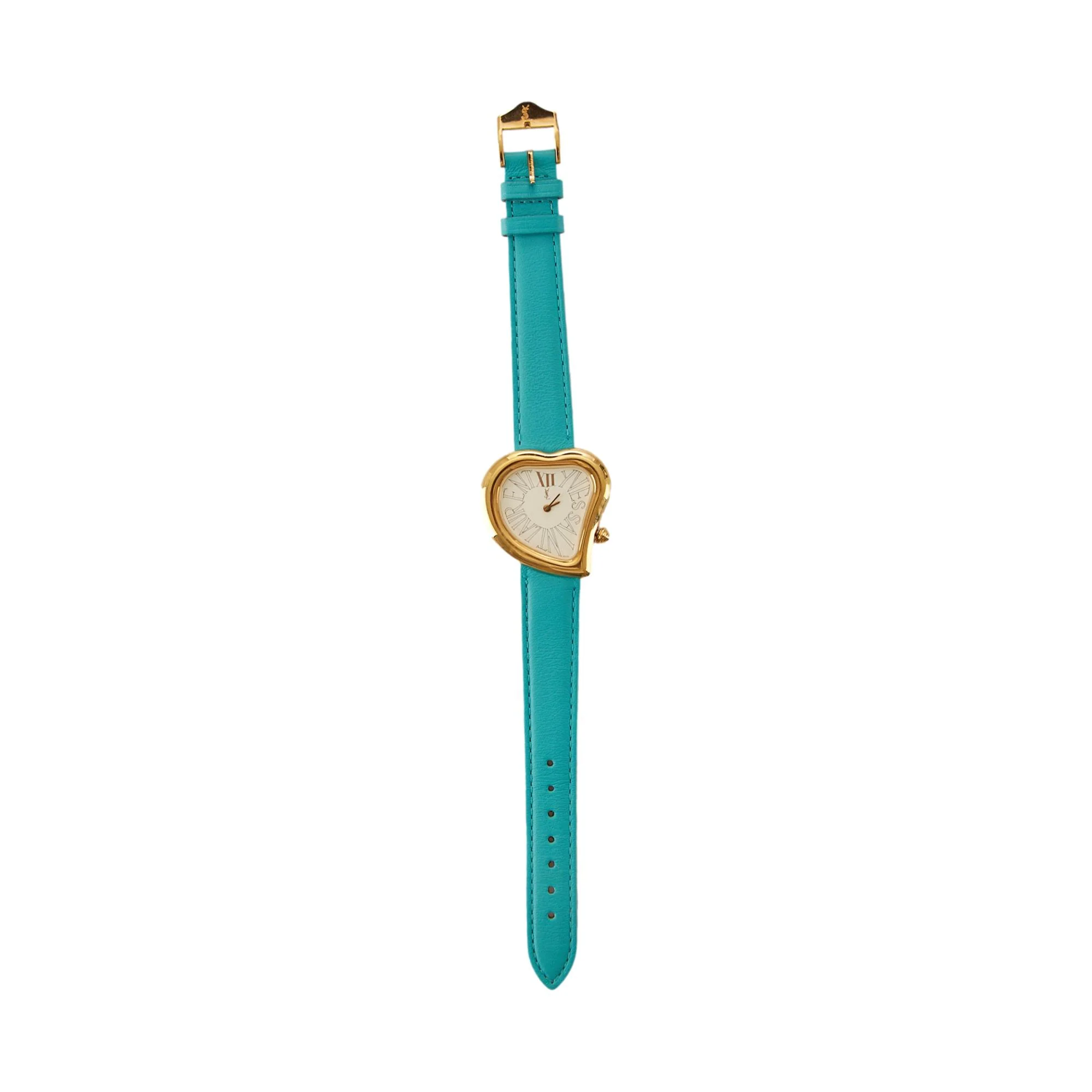 YSL Turquoise Heart Watch