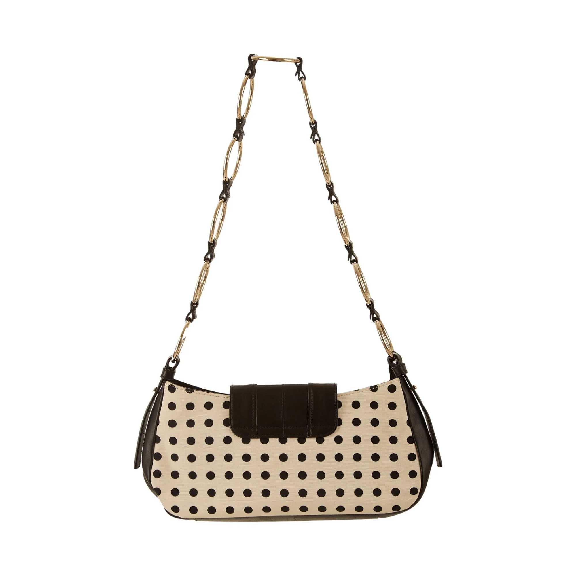 YSL White Polkadot Shoulder Bag - Image 2